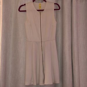 White dress with zipper